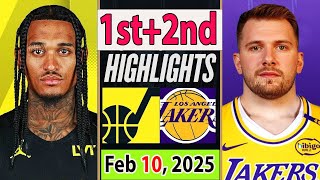 Los Angeles Lakers vs Utah Jazz 1st+2nd Qtr Feb 10, 2025 Highlights | NBA SEASON