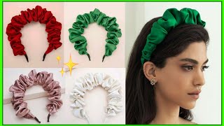 ✔Diadema Scrunchies/Cómo hacer Scrunchies/Tiara de Tela/Diy Scrunchies Headband/