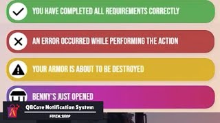 FiveM Notification System | FiveM Notification Script #fivem #script #qbcore