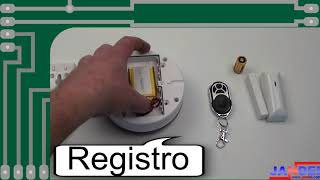 Kit alarma inalambrica con batería. Sirena, mando y detector. JND-92401