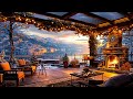 Warm Jazz Music in Cozy Winter Coffee Shop Ambience ⛄ Smooth Jazz Instrumental Music to Relax, Study