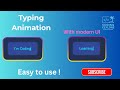 Typing Text Animation | Modern UI Effect Using HTML, CSS & JavaScript | Easy Beginner Project