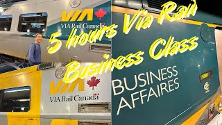 What to expect for 5-hour VIA Rail Business Class Experience Toronto Montreal Route?  FULL REVIEW.