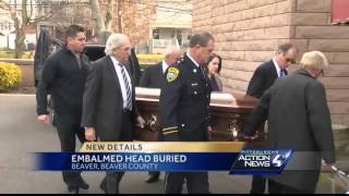 Embalmed human head buried in Beaver County