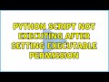 Ubuntu: Python script not executing after setting executable permission