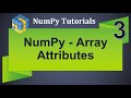 Machine Learning Tutorial Python NumPy : 3. Array Attributes