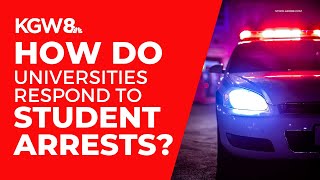 What happens when college students are arrested for off-campus behavior?