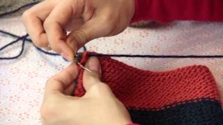 How to Do a Woven Flat Stitch \u0026 Back Stitch on a Knitted Garment : Knitting \u0026 Stitch Techniques