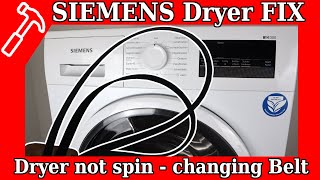 SIEMENS IQ300 DRYER not Spin - changing Belt - Lets fix it - ASMR