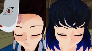 【鬼滅の刃mmdスマホ】炭治郎と伊之助が千本桜を踊っています。