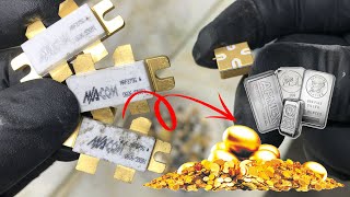 Gold & Silver from Mix of RF Transistors | Gold Recovery From Transistors | Gold Recovery