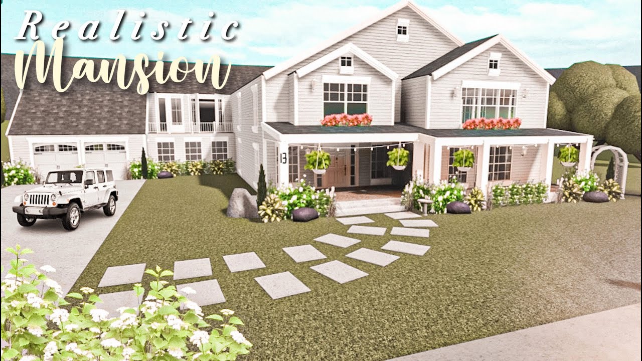 EASY Bloxburg Realistic Mansion Tutorial 200k - YouTube