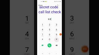 secret code||| Call list check code 2023#shorts #viral #secretcode#code#youtubeshorts