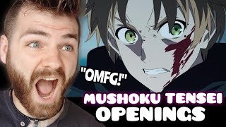 *MOST* CONTROVERSIAL ANIME??!! | Mushoku Tensei Openings (1-4) | New Anime Fan | REACTION!