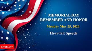 Heartfelt Memorial Day Speech 🇺🇸 Honoring America’s Heroes