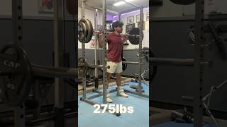 Squats with 275lbs! #squat #squats #legworkout #quads #strength #powerlifting #fyp