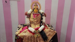 వరలక్ష్మి అమ్మవారి అలంకరణ| Varalakshmi Devi saree Draping \u0026 decoration | Varalakshmi vratham