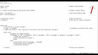 SOCKET PROGRAMMING part 1 | TCP COMMUNICATION | PYTHON | CODE FOR CREATING SERVER