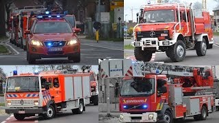 Optocht Brandweerwagens BW Kasterlee // Fire Truck Parade lots of sirens