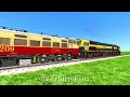 high speed janshatabdi exp fell into the water giant pit🔺indian train simulator trainsfun