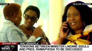 Discussion on the ANC NEC Lekgotla, tensions between Sisulu and Ramaphosa