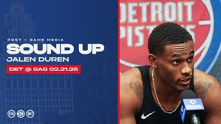 Post-Game Press Conference: Jalen Duren | Pistons @ 76ers | 02.21.25