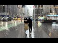 Heavy Rain Walk NYC 2024 Umbrella Rain Sounds For Sleeping