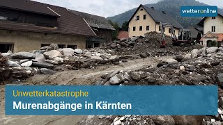 Unwetterkatastrophe in Kärnten in Österreich