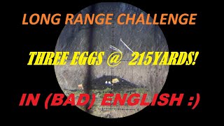 HATSAN AT44 Budget PCP rifle EGG CHALLENGE at 215 yards!