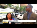 A group of ANC members march to protect the Luthuli House