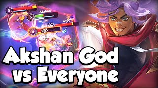 AKSHAN THE SNOWBALL GOD (1 VS MANY) - BUILD & RUNES - WILD RIFT DITZ AKSHAN GAMEPLAY