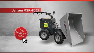 Motorschubkarre Jansen MSK-800X, 800W Elektromotor, 4x4, ALLRADANTRIEB