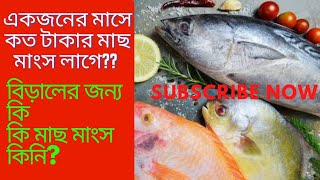 একটা বিড়ালের জন্য আমার কতটাকার মাছ মাংস লাগে??বিড়ালের জন্য খরচ #catfoodcost #catfishmeat #costforcat