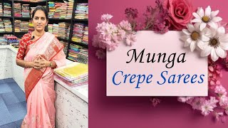 Latest Munga Crepe Sarees |Narmadha Saree House|Munga Silk #narmadhasareehouse #mungasilk #munga