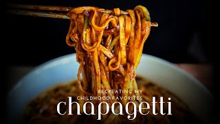 This was my favorite noodle dish growing up #chapaghetti #jjajangmyun #veganrecipes #koreanfood