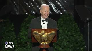 WATCH: Serving as president 'has been the honor of my life,' Biden says at White House dinner