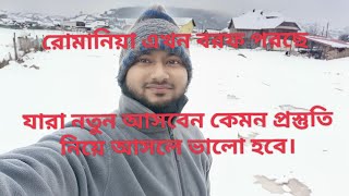 রোমানিয়া এখন বরফ পড়ছে  নতুন যারা আসবেন কেমন প্রস্তুতি নিয়ে আসবেন   Romania winter New update