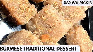 How to Make Sanwin Makin /Traditional Sweet of Burma/ Sooji (Semolina Coconut Halwa)