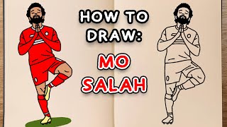How To Draw: MO SALAH (easy step by step tutorial)