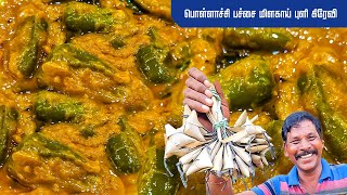 பொள்ளாச்சி பச்சமிளகாய் புளிக்குழம்பு | POLLACHI PACCHAI MILAGAI PULI GRAVY | [GREEN CHILLI RECIPE]