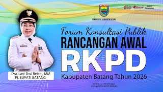 [LIVE] Forum Konsultasi Publik Rancangan Awal RKPD Kabupaten Batang