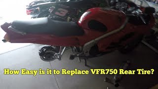 Replacing Rear Tire on VFR 750 !