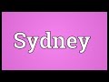 Sydney Meaning