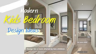 Modern Shared Kids Bedroom Design | Kids bedroom Design | Design Edit | I Bedroom Interior Design