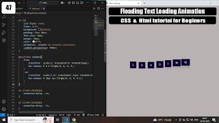 Floating Text Loading Animation Effects using Css and Html || Html tutorial for beginers || Html-CSS