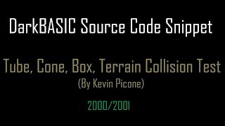 DarkBASIC Sliding Collision Test 2000/2001