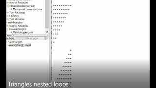JAVA - Lesson #57 - Triangles nested loops