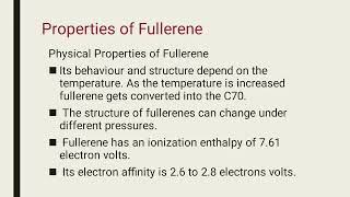 Fullerene and it's properties -Nano science and technology