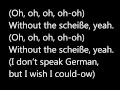 Lady Gaga Scheiße Lyrics on screen