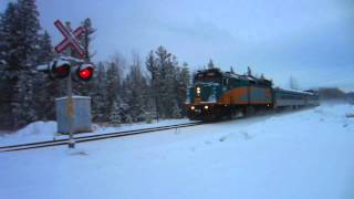 (HD) Via Rail wizzes by in the snow [Fixed]